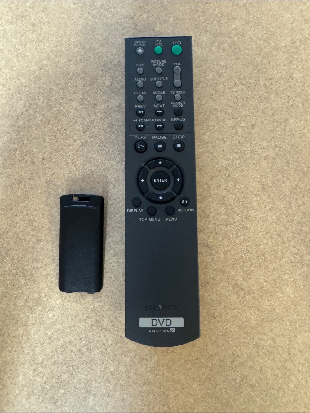 Sony Black DVD Remote RMT-D141A